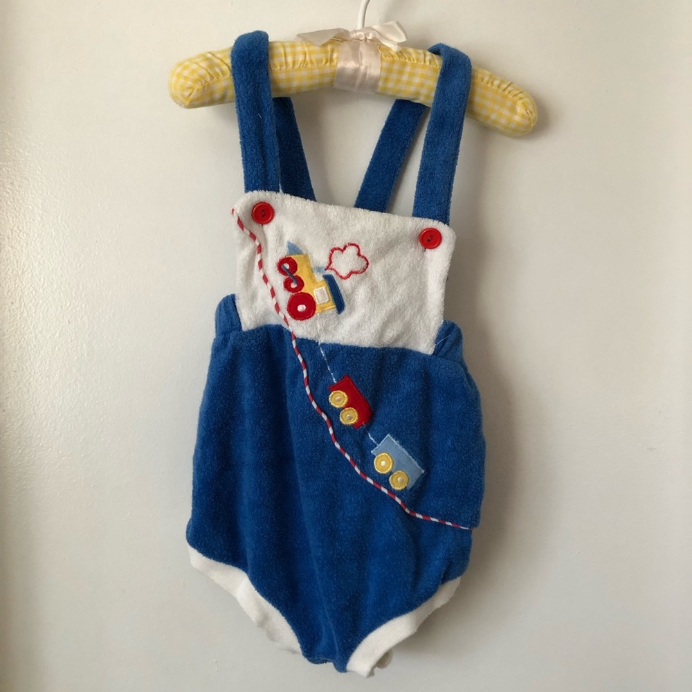 Terry Cloth Train Romper